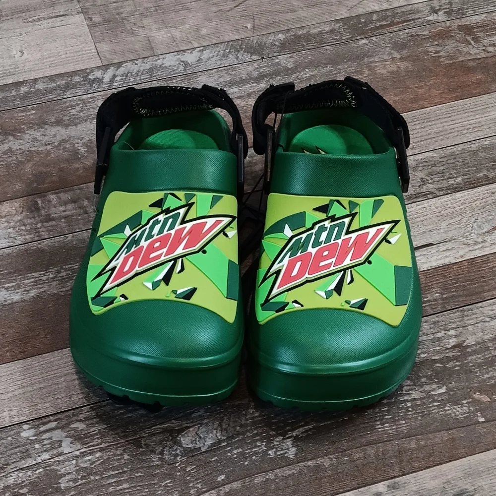 Mountain Dew Green Men's Slip On Clog Waterproof Sandals Size 13 NWT